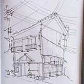 Mi proyecto del curso: Dibujo arquitectónico expresivo con marcadores de colores. Sketching, Drawing, Architectural Illustration, Sketchbook & Ink Illustration project by santimar55 - 05.14.2024