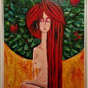 Lilith bajo el arbol del paraiso.. Un proyecto de Bellas Artes y Pintura acrílica de Javier Rodriguez Para - 30.03.2024