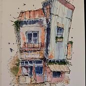 My project for course: Expressive Architectural Sketching with Colored Markers. Sketching, Drawing, Architectural Illustration, Sketchbook & Ink Illustration project by KAL - 05.14.2024