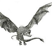 Dragon: Hungarian Horntail (Harry Potter). Un proyecto de Ilustración tradicional de elisenda_junyent - 22.10.2020