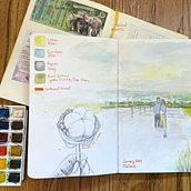 My project for course: Watercolor Travel Journal. Traditional illustration, Watercolor Painting, Architectural Illustration, and Sketchbook project by Farra Coleman - 05.15.2024