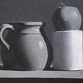 B/W Still life Oil on canvas. Un progetto di Pittura ad olio di Jay Collum - 15.05.2024