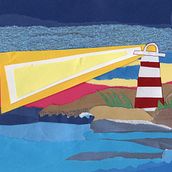 Barco con faro. Traditional illustration, Collage, Paper Craft, Children's Illustration, Creating with Kids, and Narrative project by jordi_bj - 05.15.2024