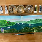 My project for course: Pictorial Sketchbook with Gouache. Traditional illustration, Sketching, Drawing, Architectural Illustration, Sketchbook, and Gouache Painting project by Mazalina Maram - 05.16.2024