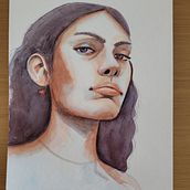 Mi proyecto del curso: Retrato artístico en acuarela. Fine Arts, Painting, Watercolor Painting, and Portrait Drawing project by Tere Vera - 05.15.2024