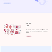 Feminine hygiene product landing page design. Design, UX / UI, Creative Consulting, Marketing, Web Design, Creativit, and Portfolio Development project by Ikhlas - 05.16.2024