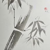 Mein Abschlussprojekt für den Kurs: Einführung in die Sumi-e-Malerei , Shikunshi Ein Projekt aus dem Bereich Traditionelle Illustration, Bildende Künste, Malerei und Illustration mit Tinte von Anita Ranzan - 16.05.2024