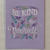 Be Kind to Yourself. T, pograph, Calligraph, Lettering, T, pograph, Design, H, and Lettering project by Carla Oliveira - 05.16.2024