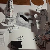 Mein Abschlussprojekt für den Kurs: Fortgeschrittene Techniken zur Schöpfung von Pop-up-Büchern. Arts, Crafts, Editorial Design, Paper Craft, Bookbinding, and Creating with Kids project by hellcat139 - 05.05.2024