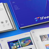 1feed- Visual identity. Een project van  Ontwerp,  Br, ing en identiteit, Grafisch ontwerp y Logo-ontwerp van Makruf Hafiz - 30.12.2021