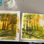 My project for course: Dreamy Watercolor Landscapes: Paint with Light. Pintura, e Pintura em aquarela projeto de Lucy Brewer - 31.01.2024