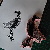 My project for course: Carved Stamps for Illustrated Compositions. Un proyecto de Ilustración tradicional, Artesanía, Bellas Artes y Estampación de Marcia Acorn - 16.05.2024