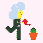 Designing Flower Characters for Vector Character Design With Geometric Shapes. Een project van Ontwerp van personages, Vectorillustratie,  Tekening y Digitale illustratie van thinhqvu - 15.05.2024