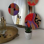Meu projeto do curso: Técnicas de punch needle para decoração de interiores. Accessor, Design, Arts, Crafts, Embroider, Decoration, Fiber Arts, Punch Needle, and Textile Design project by Joana Freitas - 05.19.2024