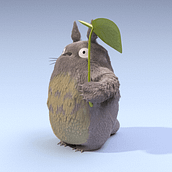 Totoro. 3D, 3D Modeling, and 3D Character Design project by Cristina Pelayo Álvarez - 05.16.2024
