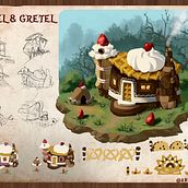 Proyecto Personal Hansel & Gretel. Projekt z dziedziny Concept art, Animacje 2D, Malarstwo c, frowe, Gr i komputerowe użytkownika Andrea Barbosa - 01.03.2024