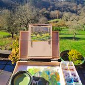 Plein Air Paintings. Projekt z dziedziny  Malarstwo, Malarstwo olejowe, Malowanie akwarelą, Malowanie gwaszami, Malarstwo akr, lowe i Architektura krajobrazu użytkownika Andrea Barbosa - 01.01.2024