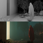Compo en Blender 1. 3D, 3D Design, and 3D Modeling project by Alex Zuñiga - 11.05.2023