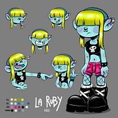 Ruby (proyecto personal). Un proyecto de Ilustración digital, Diseño de personajes, Cómic, Dibujo digital e Ilustración infantil de Noemí Ibáñez Alcaraz - 21.05.2024