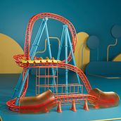 R - Rollerr Coasterr for 36 Days of Type. Motion Graphics project by Sidharth Jain - 02.09.2024