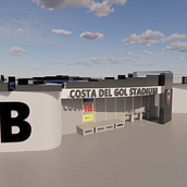 Estadio de futbol (en proceso). Architecture, and 3D project by Fabiola Hollyfield Moore - 05.16.2024