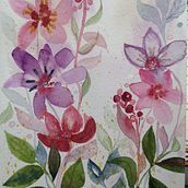 Mon projet du cours : Aquarelle florale créative : renouez avec la nature. Un proyecto de Ilustración tradicional, Pintura, Pintura a la acuarela e Ilustración botánica de mielaure - 24.05.2024