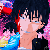 Fushiguro Family. Ilustração tradicional, Ilustração digital, e Design de personagens projeto de Renan Sorge - 17.04.2024