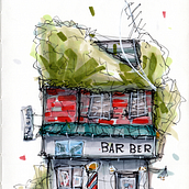 My project for course: Expressive Architectural Sketching with Colored Markers. Sketching, Drawing, Architectural Illustration, Sketchbook & Ink Illustration project by wernerfaria - 05.24.2024
