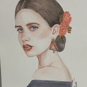 Meu projeto do curso: Retrato em aquarela a partir de uma fotografia. Watercolor Painting, and Portrait Drawing project by Katya Rezende Reghin - 05.23.2024
