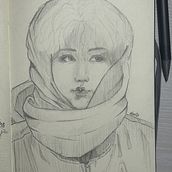 My project for course: Portrait Sketchbooking: Explore the Human Face. Sketching, Drawing, Portrait Drawing, Artistic Drawing, and Sketchbook project by Daria Maistruk - 05.24.2024