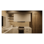 Proyecto RT: Cocina, sala y comedor.. Interior Architecture, Interior Design, Interior Decoration, and Spatial Design project by Samantha Orozco Marín - 05.26.2024
