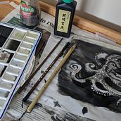 My project for course: India Ink Illustration with Japanese Influence. Traditional illustration, Drawing & Ink Illustration project by rosie - 05.29.2024