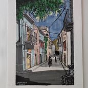 My project for course: Urban Sketching: Create Expressive Cityscapes. Un progetto di Pittura, Bozzetti, Disegno, Pittura ad acquerello, Sketchbook e Illustrazione con inchiostro di g_damalas - 24.05.2024