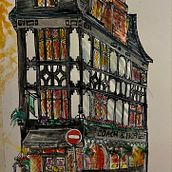 Mi proyecto del curso: Ilustración urbana en acuarela: retrata tu ciudad. Een project van Schilderij,  Tekening, Aquarelschilderen y  Architecturale illustratie van Adrián Darago - 26.05.2024