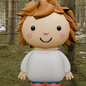 Mi proyecto del curso: Creación de personajes kawaii en 3D con Blender. Een project van Traditionele illustratie, Ontwerp van personages, Digitale illustratie,  3D-modellering y Manga van Anya R. - 21.05.2024
