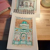 My project for course: Watercolor Urban Illustration: Portray your City. Un proyecto de Pintura, Pintura a la acuarela, Ilustración arquitectónica y Dibujo de Lesley Cross - 27.05.2024