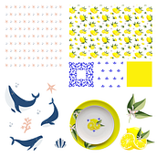 Il mio progetto del corso: Creazione e commercializzazione di pattern vettoriali. Traditional illustration, Pattern Design, Fashion Design, Printing, and Business project by Monica - 05.27.2024
