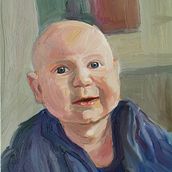 Mein Abschlussprojekt für den Kurs: Künstlerische Porträtmalerei mit Ölfarben auf Papier. Fine Arts, and Oil Painting project by Rolf Tiemann - 05.27.2024