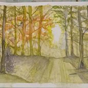 Mi proyecto del curso: Paisajes de ensueño con acuarela: plasma la luz. Un proyecto de Pintura y Pintura a la acuarela de Cristian Alejandro Oviedo - 26.05.2024
