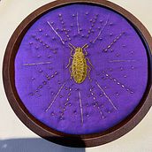 My project for course: Goldwork Embroidery for Beginners: Capture the Natural World. Embroider, and Fiber Arts project by Bronwyn Cozens - 05.26.2024
