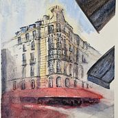 My project for course: Architectural Sketching with Watercolor and Ink. Een project van  Schetsen,  Tekening, Aquarelschilderen,  Architecturale illustratie, Sketchbook y  Illustratie met inkt van Dave Scanlon - 28.05.2024