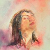 My project for course: Experimental Portraiture: Fusing Oil, Acrylic, and Spray Paint. Fine Arts, Painting, Acr, lic Painting, and Oil Painting project by tanyavanee - 05.28.2024