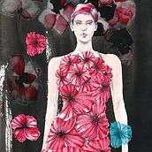 My project for course: Watercolor Fashion Illustration: Silhouette, Color and Flow. Un proyecto de Ilustración tradicional, Pintura a la acuarela e Ilustración de moda					 de Sandra Joachim - 28.05.2024