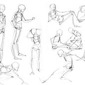 Mi proyecto del curso: Dibujo anatómico para principiantes. Fine Arts, Sketching, Pencil Drawing, Drawing, Realistic Drawing, and Figure Drawing project by Inés Amėzquita - 05.27.2024