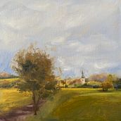 Mein Abschlussprojekt für den Kurs: Landschaftsmalerei in Öl mit Pleinair-Techniken. Un proyecto de Bellas Artes, Pintura y Pintura al óleo de Ildikó Máthéfi - 29.05.2024
