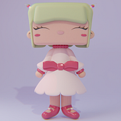 My project for course: Kawaii Character Creation in 3D with Blender. Traditional illustration, Character Design, Digital Illustration, 3D Modeling, and Manga project by Marie Van Belleghem - 05.29.2024