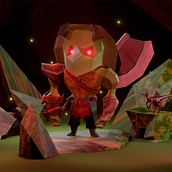 Triceratops Warrior - Proyecto del curso: Modelado de personajes low poly para videojuegos. 3D, 3D Modeling, Video Games, 3D Character Design, and Game Design project by Carlos Andrés Ruiz Palacio - 05.30.2024