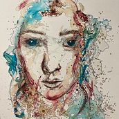 My project for course: Experimental Portraiture with Ink, Tea and Alcohol. Fine Arts, Painting, Drawing & Ink Illustration project by catewise - 05.30.2024