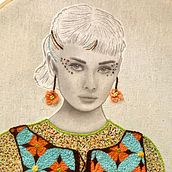 Mi proyecto del curso: Estampación y bordado de retratos realistas. Embroider, Fiber Arts, and Textile Design project by minu - 06.01.2024