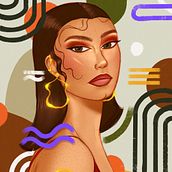 My project for course: Digital Portraits in Procreate with Graphical Elements Ein Projekt aus dem Bereich Digitale Illustration, Porträtzeichnung und Anatomische Zeichnung von Ariyo Adeola - 31.05.2024